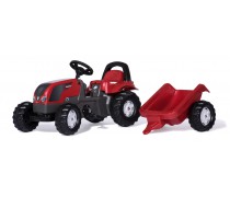 Vaikiškas minamas traktorius su priekaba vaikams nuo 2,5 iki 5 m. | rollyKid Valtra | Rolly Toys 012527